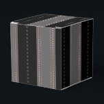 Zwart en Roos Gold Bedankdoosjes<br><div class="desc">Elegant-welkomstdoos met roos goud en zwart decopatroon.</div>
