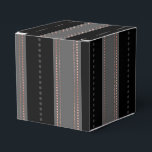 Zwart en Roos Gold Bedankdoosjes<br><div class="desc">Elegant-welkomstdoos met roos goud en zwart decopatroon.</div>