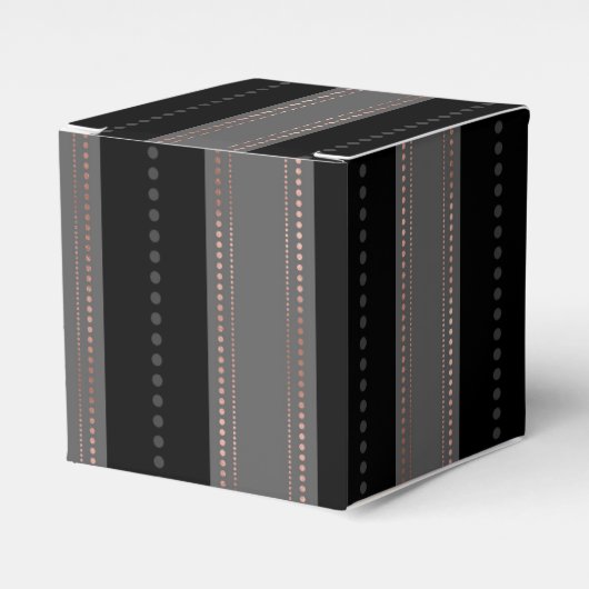 Zwart en Roos Gold Bedankdoosjes (Voorkant Zijde)