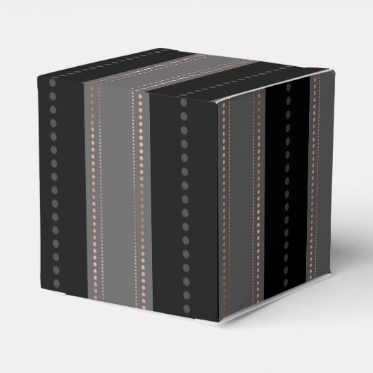 Zwart en Roos Gold Bedankdoosjes (Achterkant)