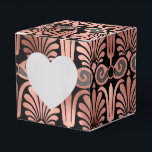 Zwart en Roos Gold Bedankdoosjes<br><div class="desc">Elegante gunst doos met een faux folie roos gouden art deco patroon.</div>