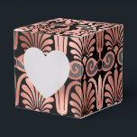 Zwart en Roos Gold Bedankdoosjes<br><div class="desc">Elegante gunst doos met een faux folie roos gouden art deco patroon.</div>