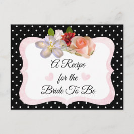 Zwart en Roos Gold Blush Roze Recipe Kaart