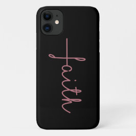 Zwart en Roos Gold Cross Faith Case-Mate iPhone Case