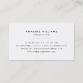 Zwart en Roos Gold Faux Glitter Feather Visitekaartje (Achterkant)