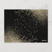 Zwart en Roos Gold Glitter 50ste verjaardag Briefkaart (Achterkant)