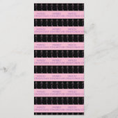 Zwart en Roos Gold Kerstmenu met Snowman Menu (Achterkant)