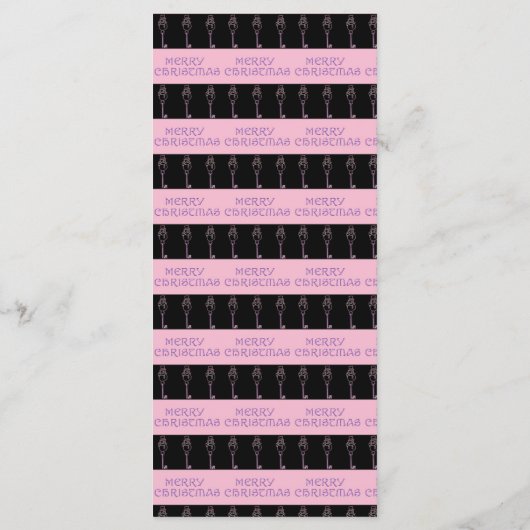 Zwart en Roos Gold Kerstmenu met Snowman Menu (Achterkant)