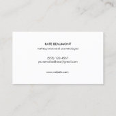 Zwart en Roos Gold Makeup Artist en Hair Salon Visitekaartje (Achterkant)