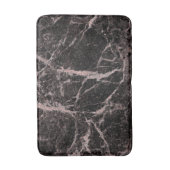 Zwart en Roos Gold Pink Glitter Marble Glam Trendy Badmat (Voorkant Verticaal)