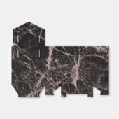 Zwart en Roos Gold Pink Glitter Marble Glam Trendy Bedankdoosjes (Uitgevouwen)