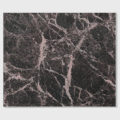 Zwart en Roos Gold Pink Glitter Marble Glam Trendy Cadeaupapier (Vlak)