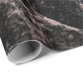 Zwart en Roos Gold Pink Glitter Marble Glam Trendy Cadeaupapier (Rol Hoek)