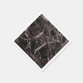 Zwart en Roos Gold Pink Glitter Marble Glam Trendy Servet (Hoek)