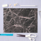 Zwart en Roos Gold Pink Glitter Marble Glam Trendy Tissuepapier (Craft)