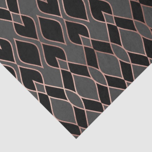 Zwart en Roos Gold Tissuepapier (Detail)