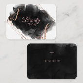 Zwart en Roos Gold Visitekaartje Roze (Voorkant / Achterkant)