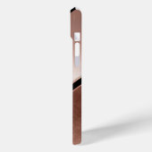 Zwart en Roos Goud Abstract | Monogram Case-Mate iPhone Case (Achterkant / Links)