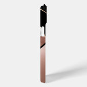 Zwart en Roos Goud Abstract | Monogram Case-Mate iPhone Case (Achterkant / Rechts)