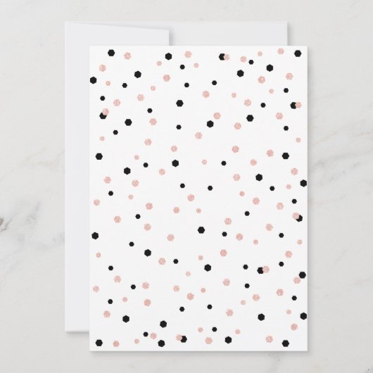 Zwart en Roos goud meisje 18de tiende verjaardag Kaart (Achterkant)