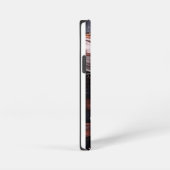 Zwart en Roos Gouden Achtergrond Gepersonaliseerd  iPhone Hoesje (Rechterkant)