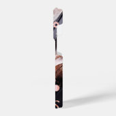 Zwart en Roos Gouden Achtergrond Gepersonaliseerd iPhone Hoesje (Linkerkant)