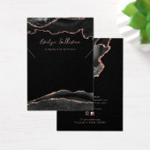 Zwart en roos gouden agaat ketting display kaart (Bureau)