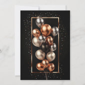 Zwart en Roos gouden ballonnen bruiloft na feest Kaart (Achterkant)
