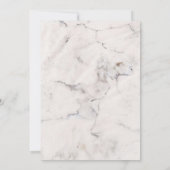 Zwart en Roos gouden marmeren bruiloft Kaart (Achterkant)