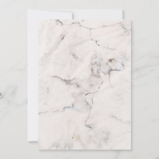 Zwart en Roos gouden marmeren bruiloft Kaart (Achterkant)