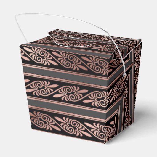 Zwart en roosgoud bedankdoosjes (Achterkant)