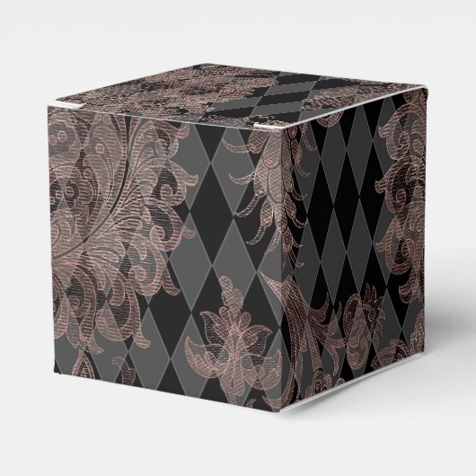 Zwart en roosgoud bedankdoosjes (Voorkant Zijde)