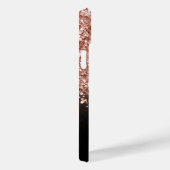 Zwart en roosgoud glinster glamour Case-Mate iPhone case (Achterkant / Rechts)