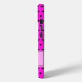 Zwart en roze aangepaste naam Case-Mate iPhone case (Achterkant / Links)