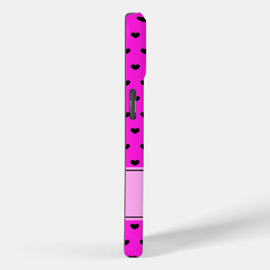 Zwart en roze aangepaste naam Case-Mate iPhone case (Achterkant / Rechts)