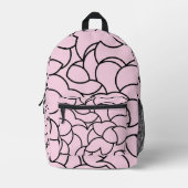 Zwart en roze, Abstract Bedrukte Rugzak (Voorkant)