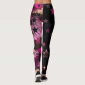 Zwart en roze camouflage ster legging (Achterkant)