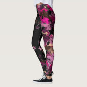Zwart en roze camouflage ster legging (Links)