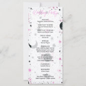 Zwart en Roze Celestiaal Huwelijksprogramma (Achterkant)