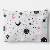 Zwart en Roze Celestial Zon Maan Sterren Etui (Achterkant)