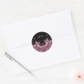 Zwart en Roze ~ Classic Ronde Sticker (Envelop)