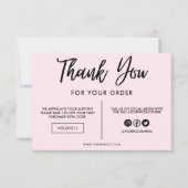 Zwart en roze Dank u voor het mediumtussenvoegsel (Voorkant)