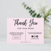 Zwart en roze Dank u voor het mediumtussenvoegsel (Staand voorkant)