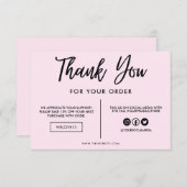 Zwart en roze Dank u voor het mediumtussenvoegsel (Voorkant / Achterkant)