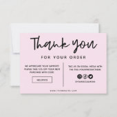 Zwart en roze Dank u voor het mediumtussenvoegsel (Voorkant)