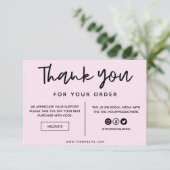 Zwart en roze Dank u voor het mediumtussenvoegsel (Staand voorkant)