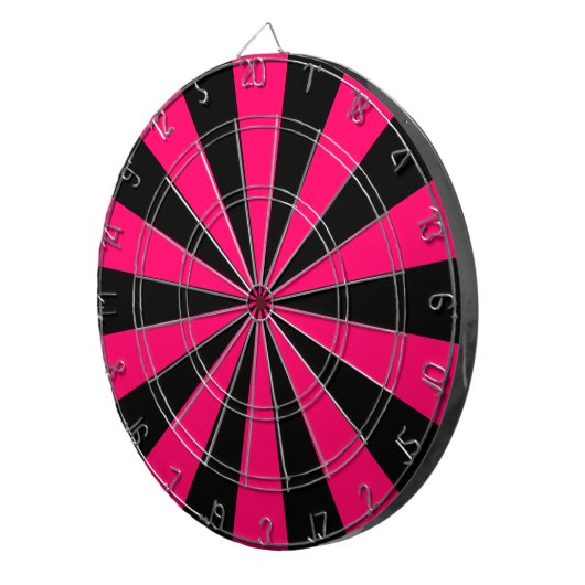 Zwart en roze dartbord (Voorkant Rechts)