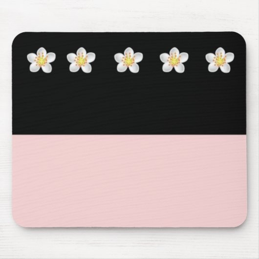 Zwart en roze design 5 Mousepad Muismat (Voorkant)