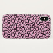 Zwart en roze Diamond Bling Pattern Case-Mate iPhone Case (Achterkant (horizontaal))