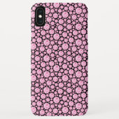 Zwart en roze Diamond Bling Pattern Case-Mate iPhone Case (Achterkant)